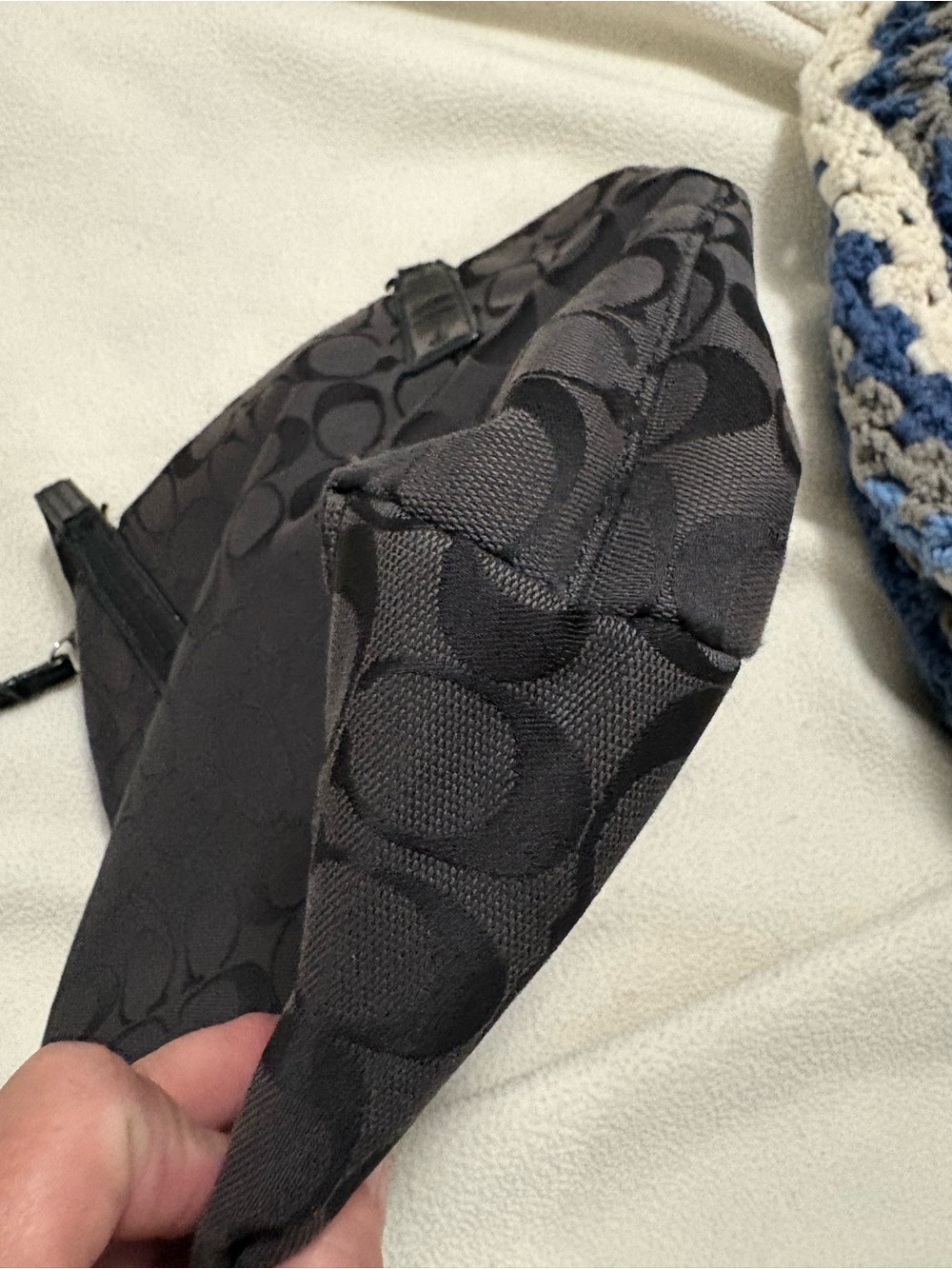 Coach Signature Python Stripe Tote - Picture 5 of 11